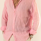 Camisa lino rosa
