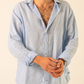 Camisa lino azul
