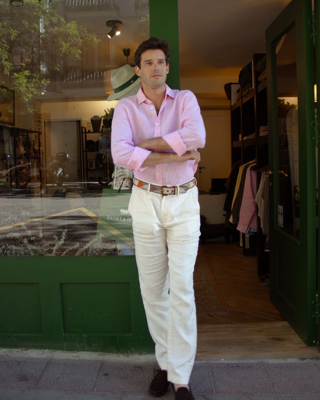 Pantalón Lino Beige