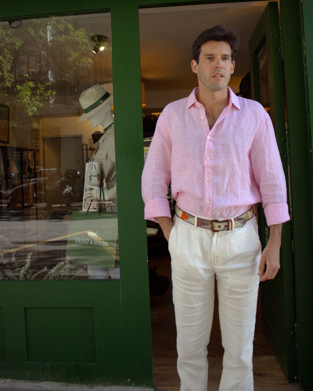 Pantalón Lino Beige