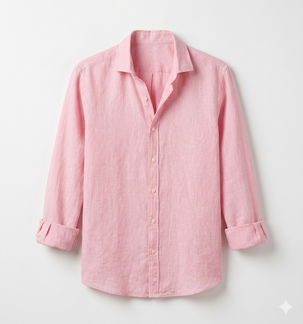 Camisa Lino Rosa