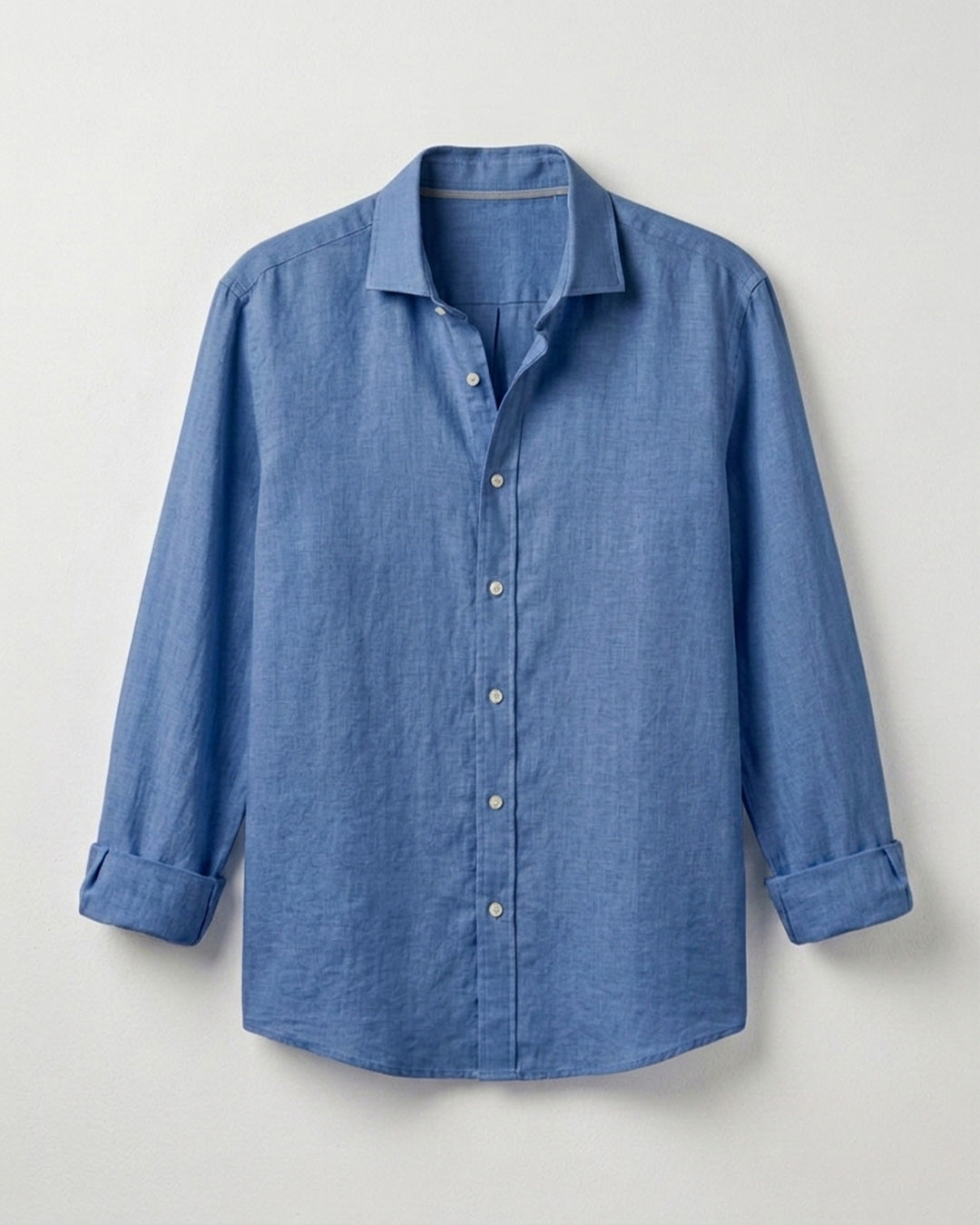 Camisa lino azul marino