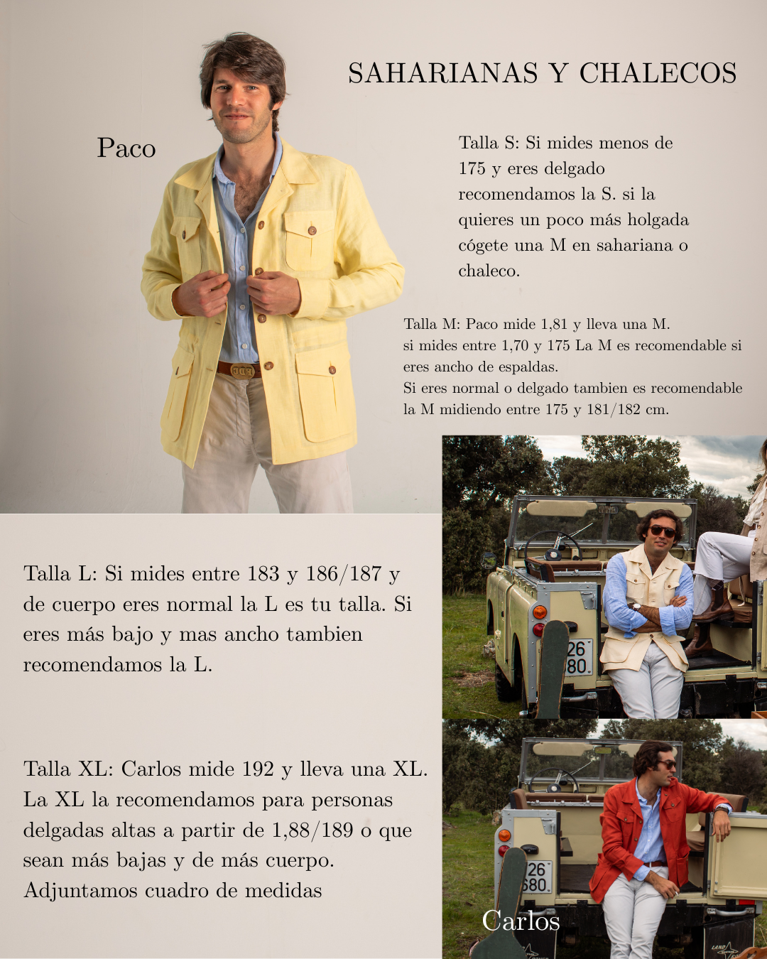 Guía de tallas