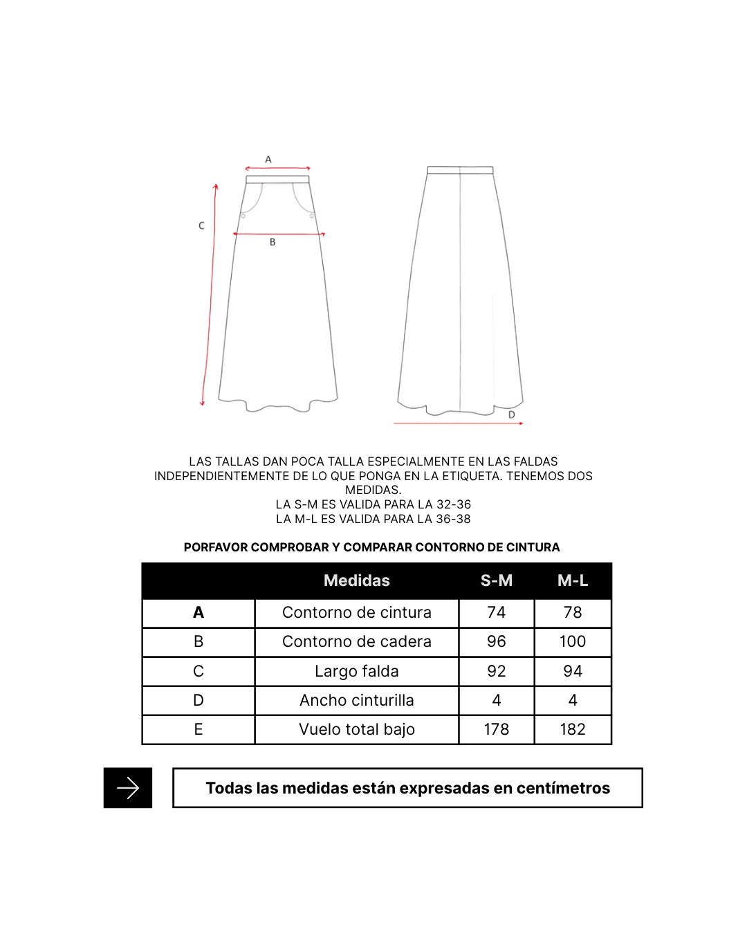 Guía de tallas